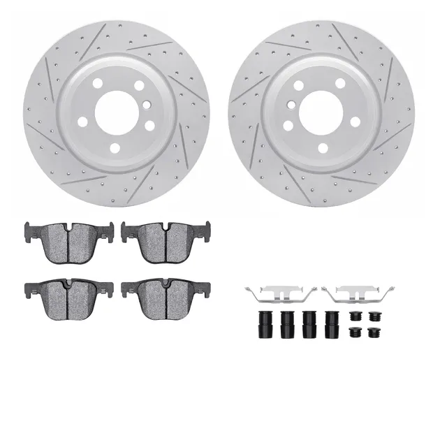 R1 Concepts WBUH1-31082 Brake Rotors - Carbon Coated - D/S W/ Optimum Oe Pads & Hdw